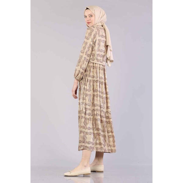 Tekbir 5508 Plaid Dress