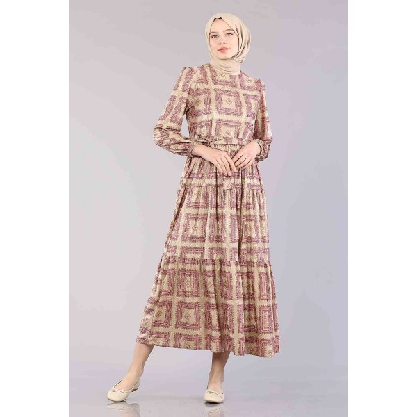 Tekbir 5508 Plaid Dress