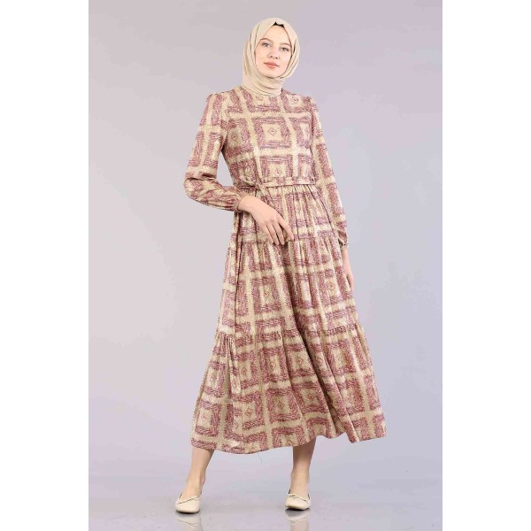 Tekbir 5508 Plaid Dress