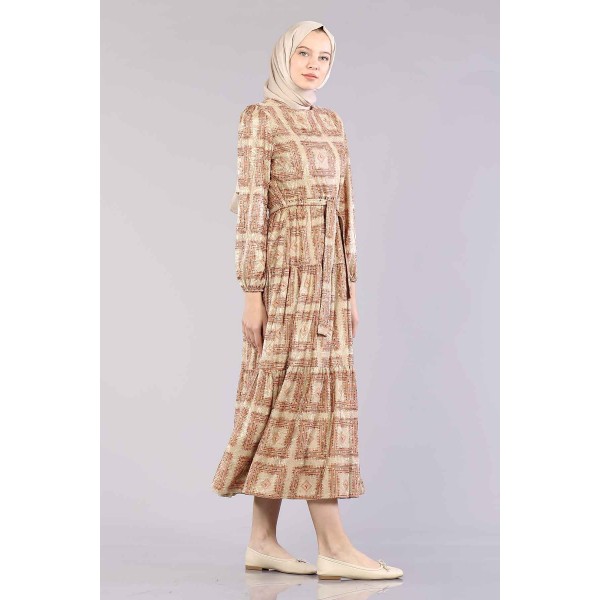 Tekbir 5508 Plaid Dress