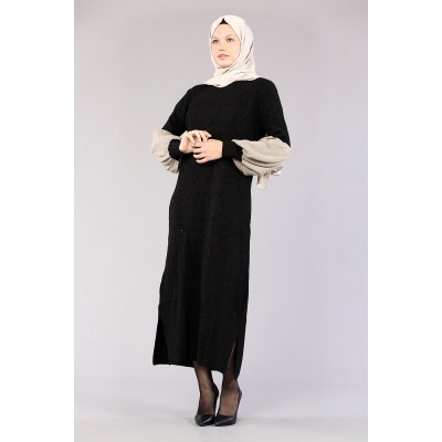 Tekbir 8291 فستان بأكمام بالون مفرد Tekbir 8291 فستان بأكمام بالون مفرد