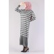 Tekbir 8310 Polo Striped Dress Single