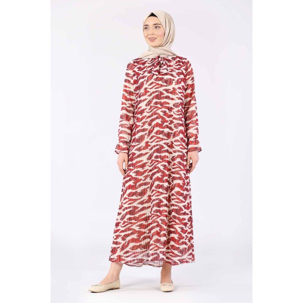 Tekbir Bulent Turan Patterned Pleat Dress