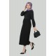 Tekbir Flared Dress Black