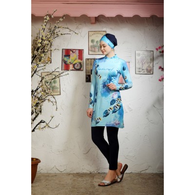 مايوه بوركيني بتصميم حوض السمك مايوه بوركيني بتصميم حوض السمك