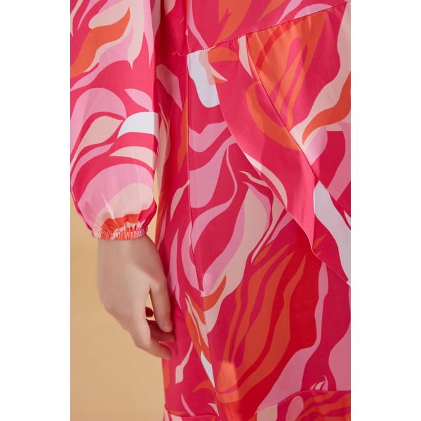 Mayo burkini Marina Patterned Fuchsia Full Coverage Swimwear M2322