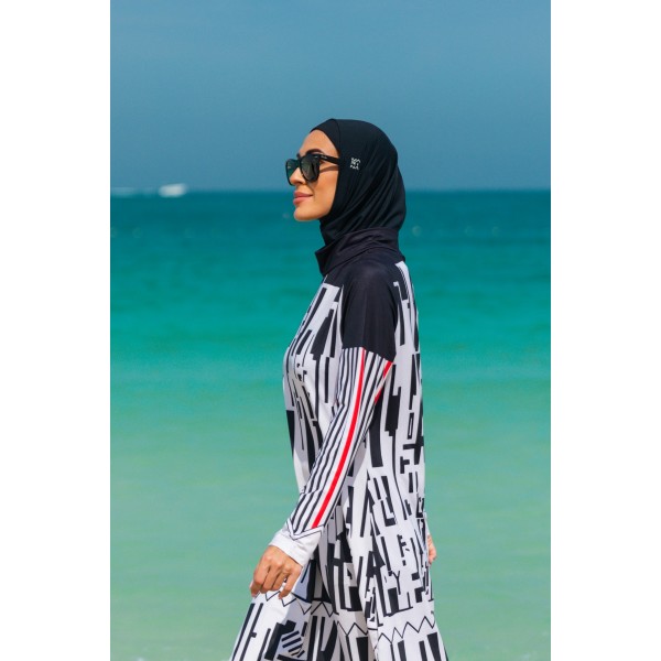 Mayo burkini Marina Black Full Covered Hijab Swimsuit M2302