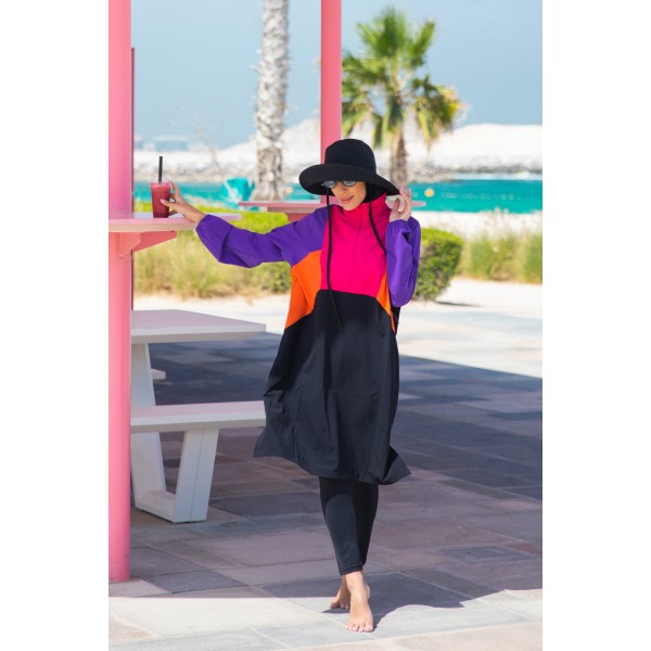 Mayo burkini Marina Black Closed Hijab Swimwear M2312