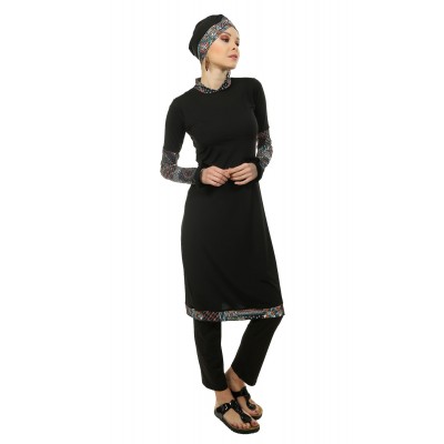 Mayo Burkini Aysegul Rice Patterned Swimsuit Mayo Burkini Aysegul Rice Patterned Swimsuit