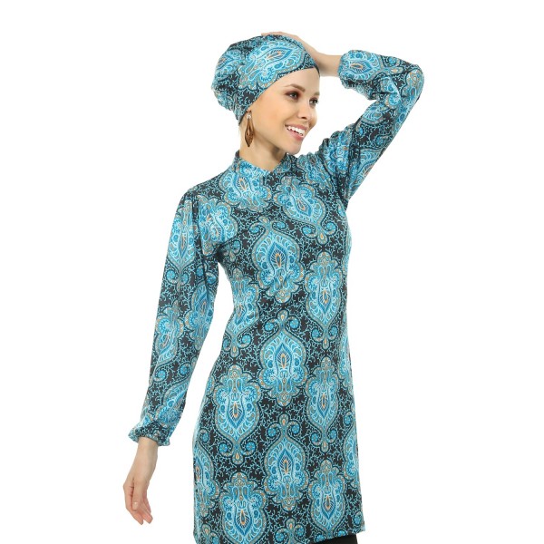 Mayo Burkini Mehtap Tugra Patterned Swimsuit