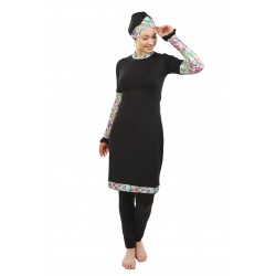 Mayo Burkini  Aysegul Fully Covered Swimsuit Flower Mayo Burkini  Aysegul Fully Covered Swimsuit Flower