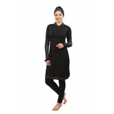 Mayo Burkini Aysegul Fully Covered Swimsuit Chain Mayo Burkini Aysegul Fully Covered Swimsuit Chain