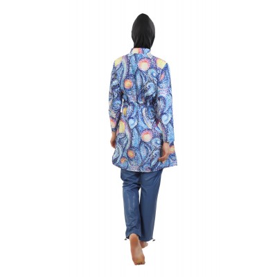 Mayo Burkini Jasmine Fully Covered Swimsuit - Blue Mayo Burkini Jasmine Fully Covered Swimsuit - Blue