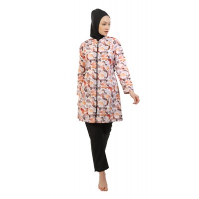 Mayo Burkini Jasmine Fully Covered Swimsuit - Watercolor Mayo Burkini Jasmine Fully Covered Swimsuit - Watercolor