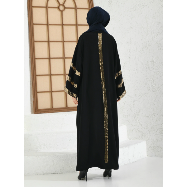 Filizzade Woman Abaya Unlined Fabric Embroidered