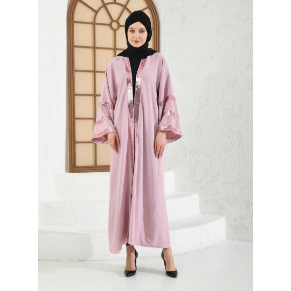 Filizzade Woman Abaya Unlined Fabric Embroidered