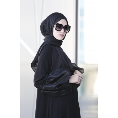 ABAYA ORGANZE BALLOON SLEEVE  ABAYA ORGANZE BALLOON SLEEVE