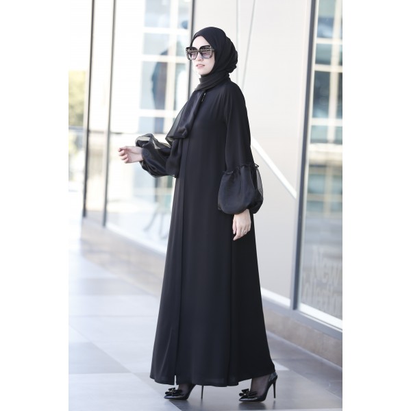 ABAYA ORGANZE BALLOON SLEEVE