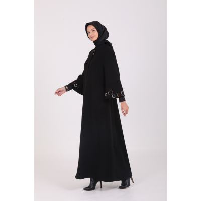 مانتو مزين باشكال بيضاوية  مانتو مزين باشكال بيضاوية