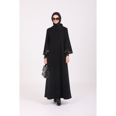 مانتو مزين باشكال بيضاوية  مانتو مزين باشكال بيضاوية