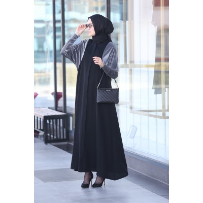 ABAYA VELVET SLEEVE  ABAYA VELVET SLEEVE