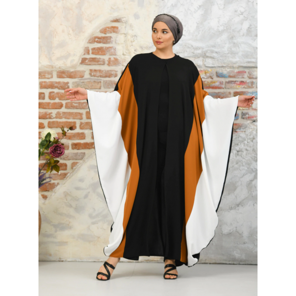 Abaya Tricolor Open Front