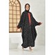 Abaya Striped Pattern Front Garnish Detailed