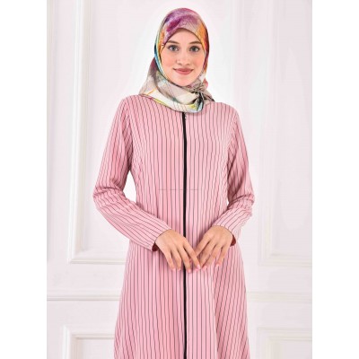 Filizzade Woman Abaya Stripe - Crew neck  Filizzade Woman Abaya Stripe - Crew neck
