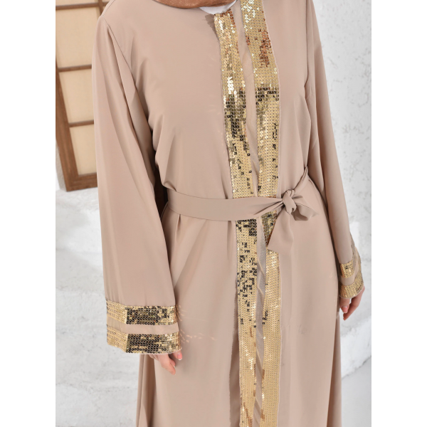 Filizzade Woman abaya Unlined - Crew neck