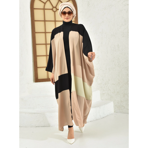 Filizzade Woman abaya Unlined Multi Piece Garnish Abaya