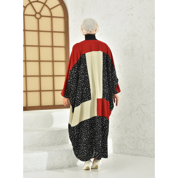 Filizzade Woman abaya Unlined Multi Piece Garnish Abaya