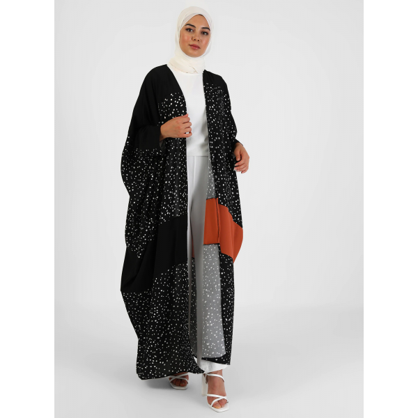 Filizzade Woman abaya Unlined Multi Piece Garnish Abaya