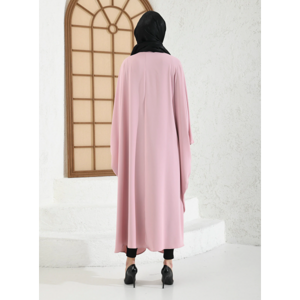 Filizzade Woman Abaya Open Front Abaya Unlined