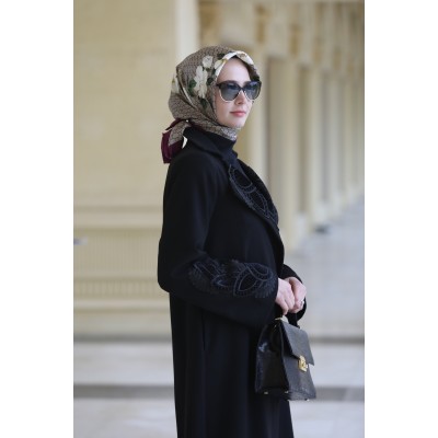 مانتو أبليكيو مزدوج الصدر مانتو أبليكيو مزدوج الصدر