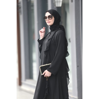 Abaya BLACK FLYWHEEL FERRACE Abaya BLACK FLYWHEEL FERRACE