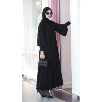 Abaya Plain Sandy Sleeve Ferrace Abaya Plain Sandy Sleeve Ferrace