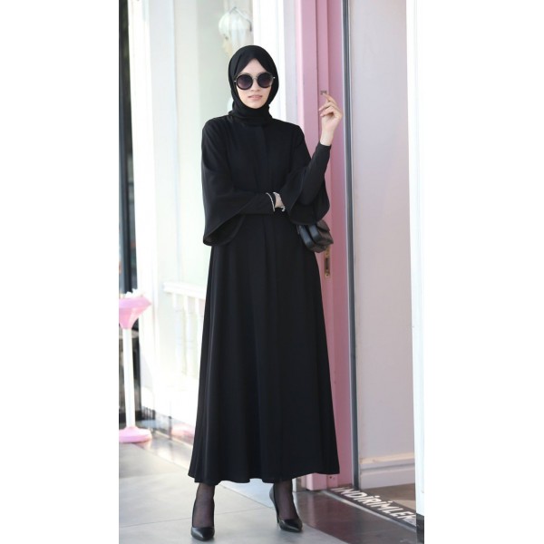 Abaya Plain Sandy Sleeve Ferrace