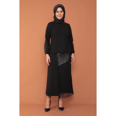 Tekbir 5060 طقم نسائي شبكية - أسود Tekbir 5060 طقم نسائي شبكية - أسود
