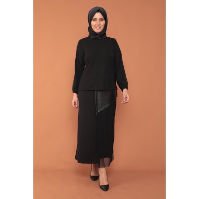 Tekbir 5060 طقم نسائي شبكية - أسود Tekbir 5060 طقم نسائي شبكية - أسود