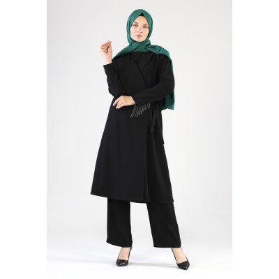 طقم نسائي Tekbir Milaj سلسلة أمامية مفصلة طقم نسائي Tekbir Milaj سلسلة أمامية مفصلة