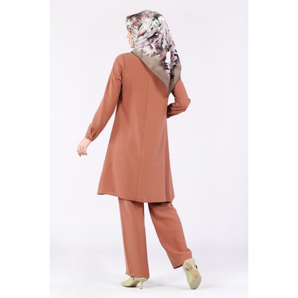 Tekbir Milaj Front Star Brooch Detailed Cape Suit