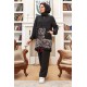 Tekbir Mesh Detailed Suit Black