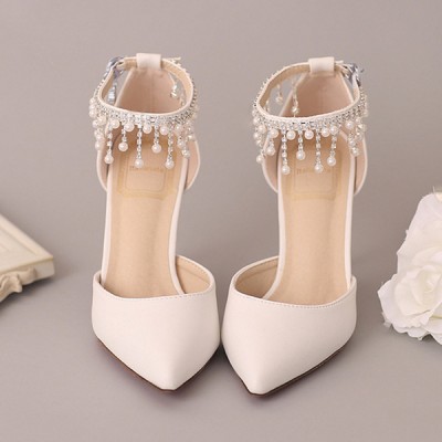 أحذية الزفاف المرأة Leatherette Stiletto كعب مغلقة مضخات إصبع القدم مع لؤلؤة التقليد أحذية الزفاف المرأة Leatherette Stiletto كعب مغلقة مضخات إصبع القدم مع لؤلؤة التقليد