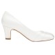 Wedding Shoes Women's Satin Chunky Heel Closed Toe