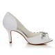 Wedding Shoes Women's Satin Stiletto Heel Peep Toe Sandals With Rhinestone