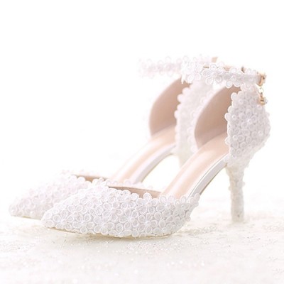 أحذية الزفاف المرأة براءات الاختراع الجلود Stiletto كعب مضخات الصنادل  أحذية الزفاف المرأة براءات الاختراع الجلود Stiletto كعب مضخات الصنادل