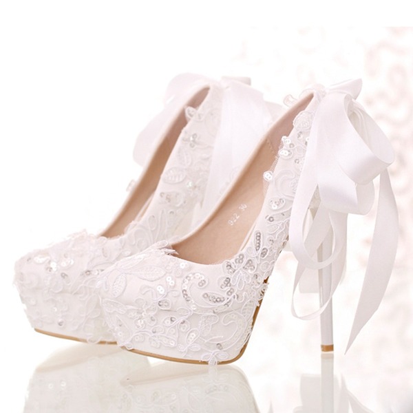 Wedding Shoes Women's Leatherette Stiletto Heel Closed Toe Platform Pumps