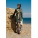 Mayo burkini  Rivamera Women's Khaki Flywheel Design Patterned Hijab Swimsuit R1105