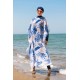 burkini cover Marina Hijab Swimwear Leaf Patterned Kaftan Kimono Pareo P2103