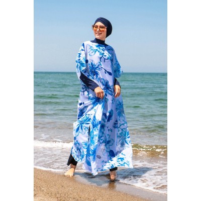 burkini cover Marina Hijab Swimwear Floral Patterned Kaftan Kimono Pareo P2108 burkini cover Marina Hijab Swimwear Floral Patterned Kaftan Kimono Pareo P2108